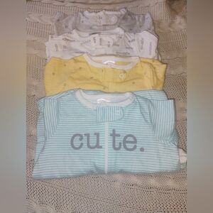 Gerber Kids Pajamas Nightgowns - Blue, Yellow, White,Light Grey